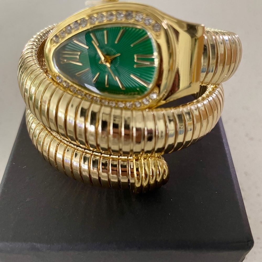 Gold and Green Serpentine Watch